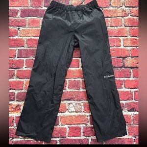 Columbia Omni-Tech Waterproof Breathable Nylon Pants Black Men Medium 32L